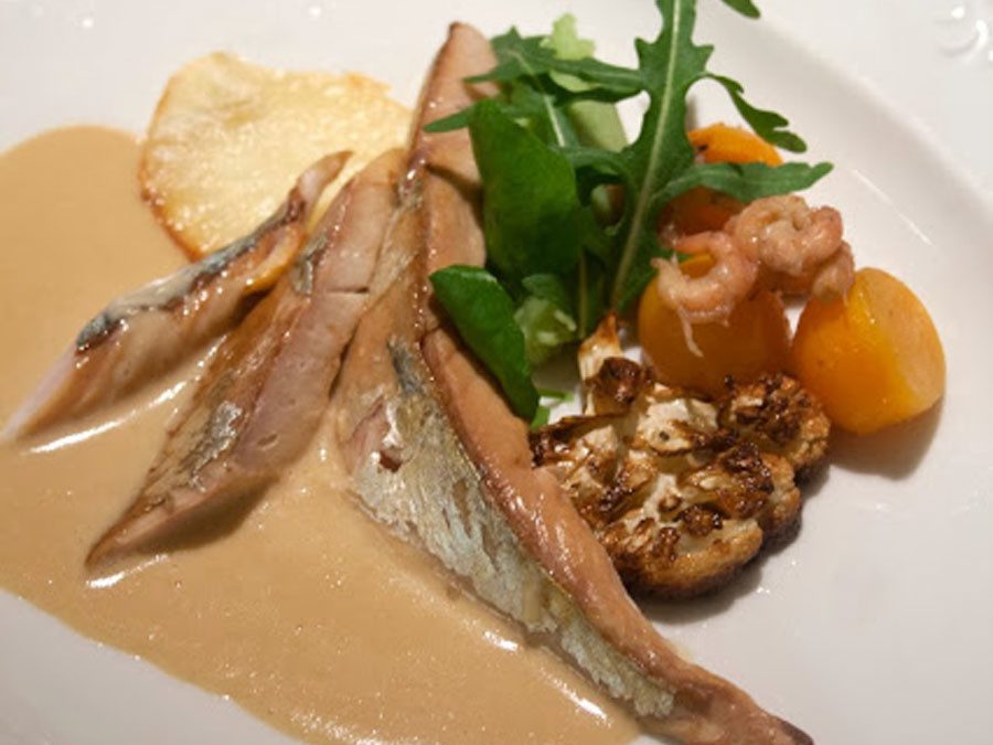 Gerookte makreel met een saus van Rodenbach Grand Cru