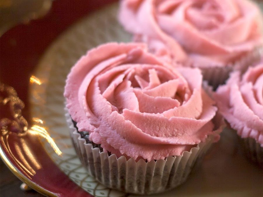 Cupcakes met Nutella en frambozenfrosting