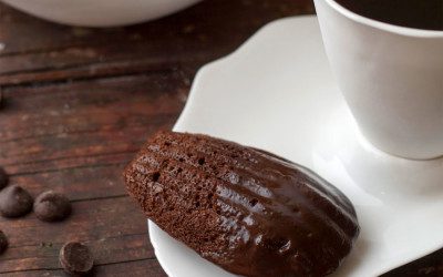 Chocolade madeleines met Nutella vulling