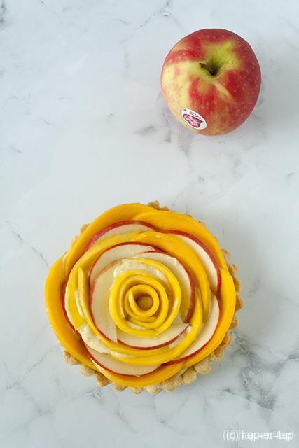Appel-mango taart met vanillecrème