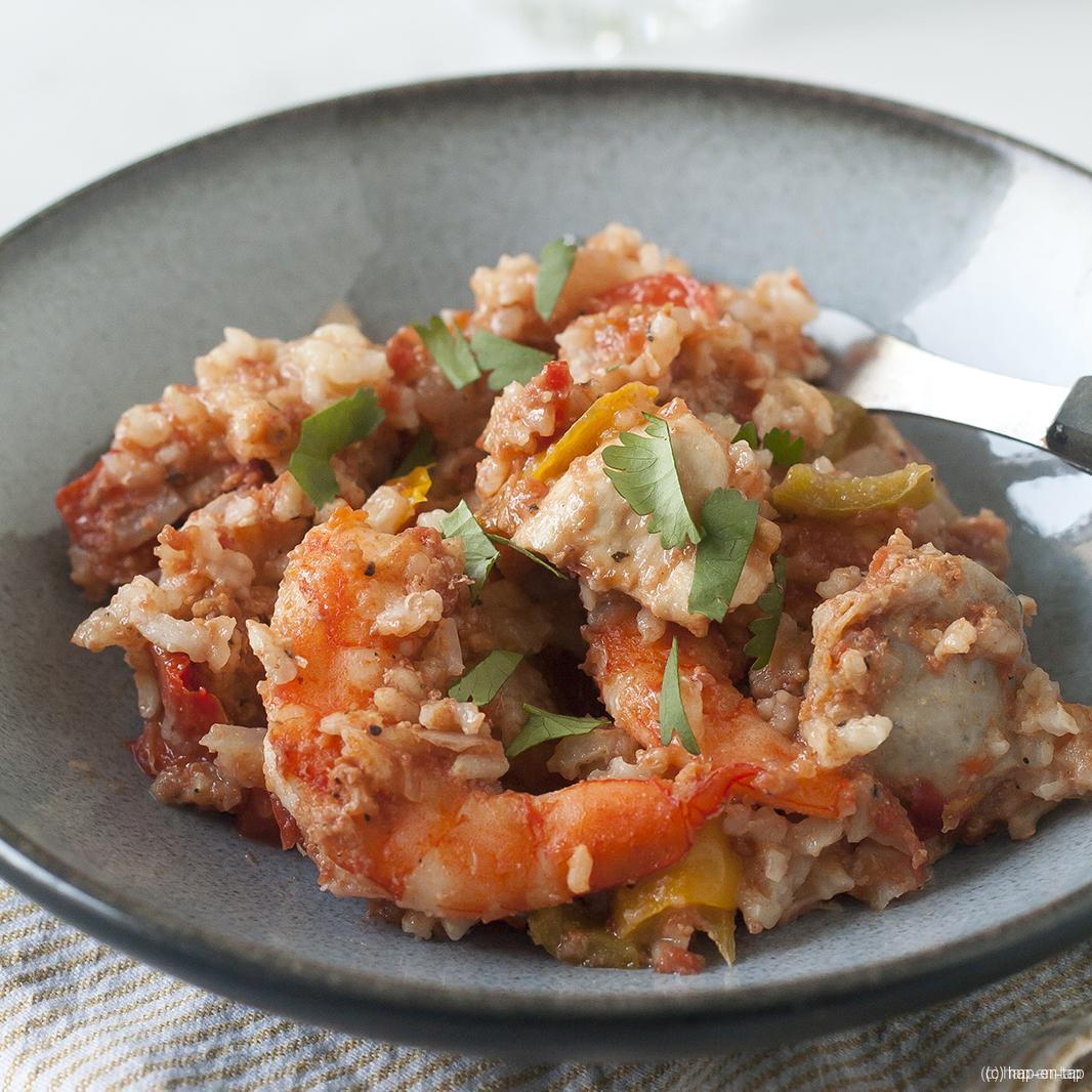 Jambalaya in de Slowcooker