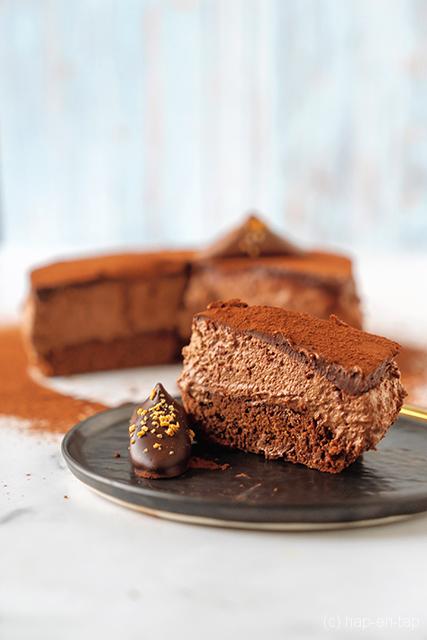 Triple chocolademousse cake