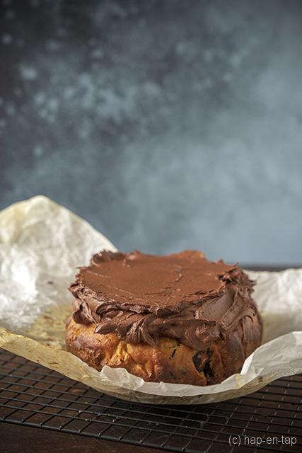 Olijfolie ricotta cake met chocolade stukjes en boterroom