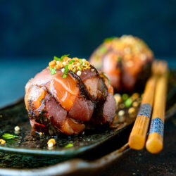 Temari sushi met tonijn en zalm